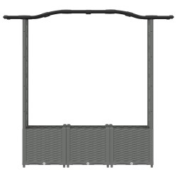 Lit Élevé avec Treillis et Toit Gris clair 164 x 40 x 138 cm PP 625423625423