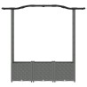 Lit Élevé avec Treillis et Toit Gris clair 164 x 40 x 138 cm PP 625423625423