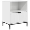 Cabinet de chevet avec tiroir Blanc brillant 49 x 36 x 61 cm 625424625424