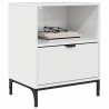 Cabinet de chevet avec tiroir Blanc brillant 49 x 36 x 61 cm 625424625424
