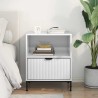 Cabinet de chevet avec tiroir Blanc brillant 49 x 36 x 61 cm 625424625424