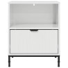 Cabinet de chevet avec tiroir Blanc brillant 49 x 36 x 61 cm 625424625424