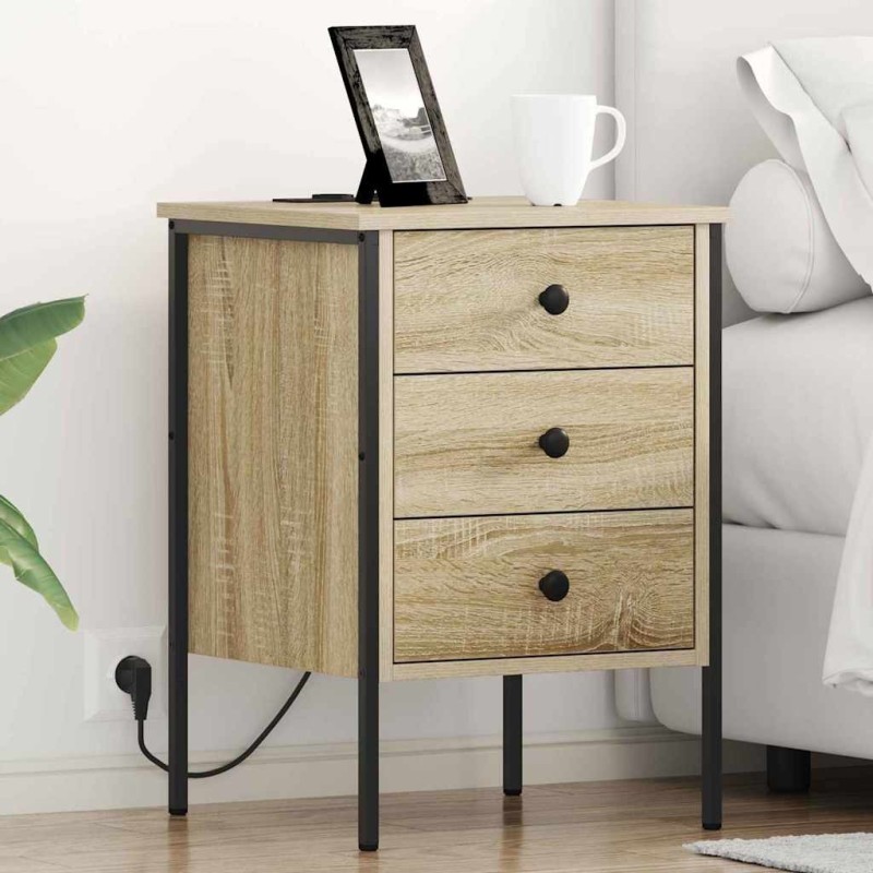 Cabinet de chevet 2 pcs Chêne Sonoma 42 x 41 x 61 cm 625425625425