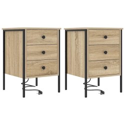 Cabinet de chevet 2 pcs Chêne Sonoma 42 x 41 x 61 cm 625425625425