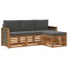 Ensemble de canapés d'extérieur 4 pcs Naturel et Anthracite 625427625427