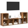 Ensemble meuble TV Montage mural 3 pcs Marron Bois d'ingénierie 625428625428