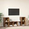 Ensemble meuble TV Montage mural 3 pcs Marron Bois d'ingénierie 625428625428