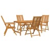 Ensemble de salle à manger pour jardin 5 pc Marron 625429625429