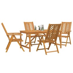 Ensemble de salle à manger pour jardin 5 pc Marron 625429625429