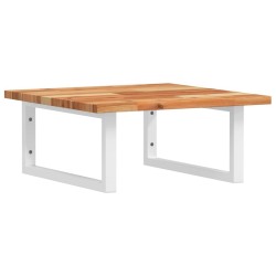 Étagère de vasque murale acier et bois massif d'acacia 625432625432