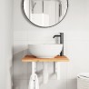 Étagère de vasque murale acier et bois massif d'acacia 625432625432
