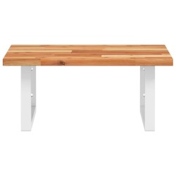 Étagère de vasque murale acier et bois massif d'acacia 625432625432