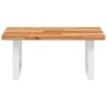 Étagère de vasque murale acier et bois massif d'acacia 625432625432