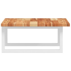 Étagère de vasque murale acier et bois massif d'acacia 625432625432