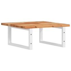 Étagère de vasque murale acier et bois massif d'acacia 625432625432