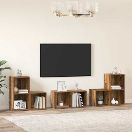 Ensemble meuble TV 6 pcs Bois Ancien Bois d'ingénierie 625434625434
