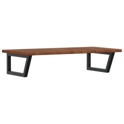 Étagère de vasque murale acier et bois de chêne massif 625435625435