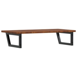 Étagère de vasque murale acier et bois de chêne massif 625435625435