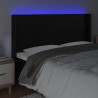 Tête de lit à LED Noir 203x16x118/128 cm Similicuir 625438625438