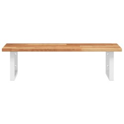 Étagère de vasque murale acier et bois massif d'acacia 625439625439
