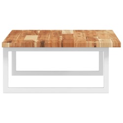 Étagère de vasque murale acier et bois massif d'acacia 625439625439