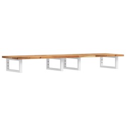 Étagère de vasque murale acier et bois massif d'acacia 625440625440