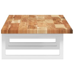 Étagère de vasque murale acier et bois massif d'acacia 625440625440
