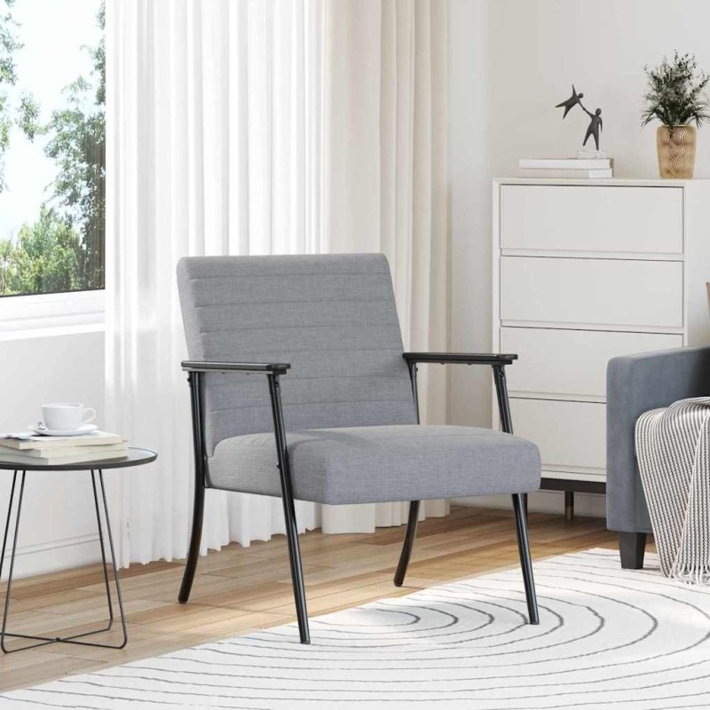 fauteuil Gris clair 59 x 75 x 78 cm tissu 625441625441
