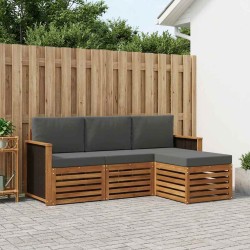 Ensemble de canapés d'extérieur 4 pcs Naturel et Anthracite 625442625442