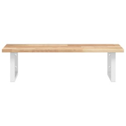 Étagère de vasque murale acier et bois massif d'acacia 625443625443