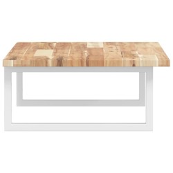 Étagère de vasque murale acier et bois massif d'acacia 625443625443
