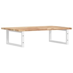 Étagère de vasque murale acier et bois massif d'acacia 625443625443