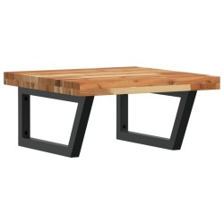 Étagère de vasque murale acier et bois massif d'acacia 625444625444