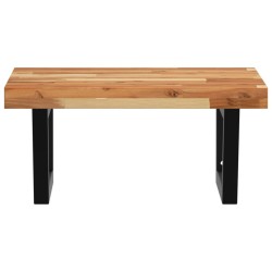 Étagère de vasque murale acier et bois massif d'acacia 625444625444