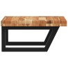 Étagère de vasque murale acier et bois massif d'acacia 625444625444