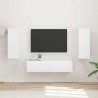Ensemble meuble TV 2 pcs Blanc brillant Bois d'ingénierie 625448625448