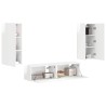 Ensemble meuble TV 2 pcs Blanc brillant Bois d'ingénierie 625448625448