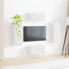 Ensemble meuble TV 2 pcs Blanc brillant Bois d'ingénierie 625448625448