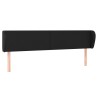 Tête de lit avec oreilles Noir 203x23x78/88 cm Similicuir 625449625449