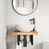 Étagère de vasque murale acier et bois massif d'acacia 625450625450