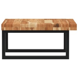 Étagère de vasque murale acier et bois massif d'acacia 625450625450