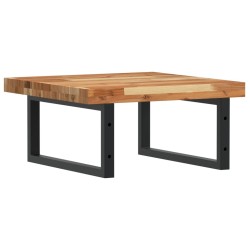 Étagère de vasque murale acier et bois massif d'acacia 625450625450