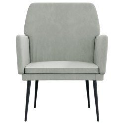 Fauteuil Gris clair 62x79x79 cm Velours 625451625451