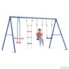 Ensemble de balançoires d'extérieur Multicolore Acier et PE 625452625452