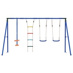 Ensemble de balançoires d'extérieur Multicolore Acier et PE 625452625452