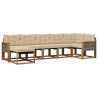 Ensemble de canapés d'extérieur 7 pcs Naturel et Beige 625454625454