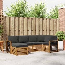 Ensemble de canapé d'angle 6 pcs Naturel et Anthracite 625455625455