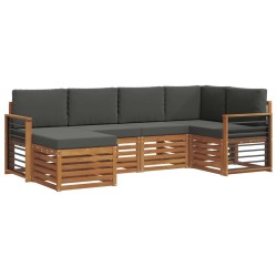 Ensemble de canapé d'angle 6 pcs Naturel et Anthracite 625455625455