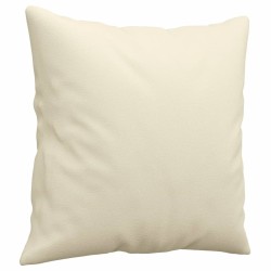 Canapé 2 places avec oreillers crème 140 cm similicuir 625456625456