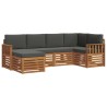 Ensemble de canapé d'angle 6 pcs Naturel et Anthracite 625460625460